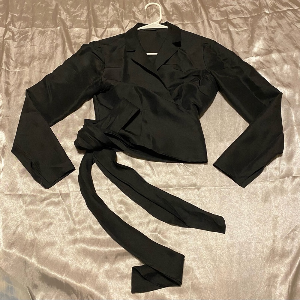 100% Silk Shantung Wrap Top - Vintage Victoria’s Secret “Moda” brand